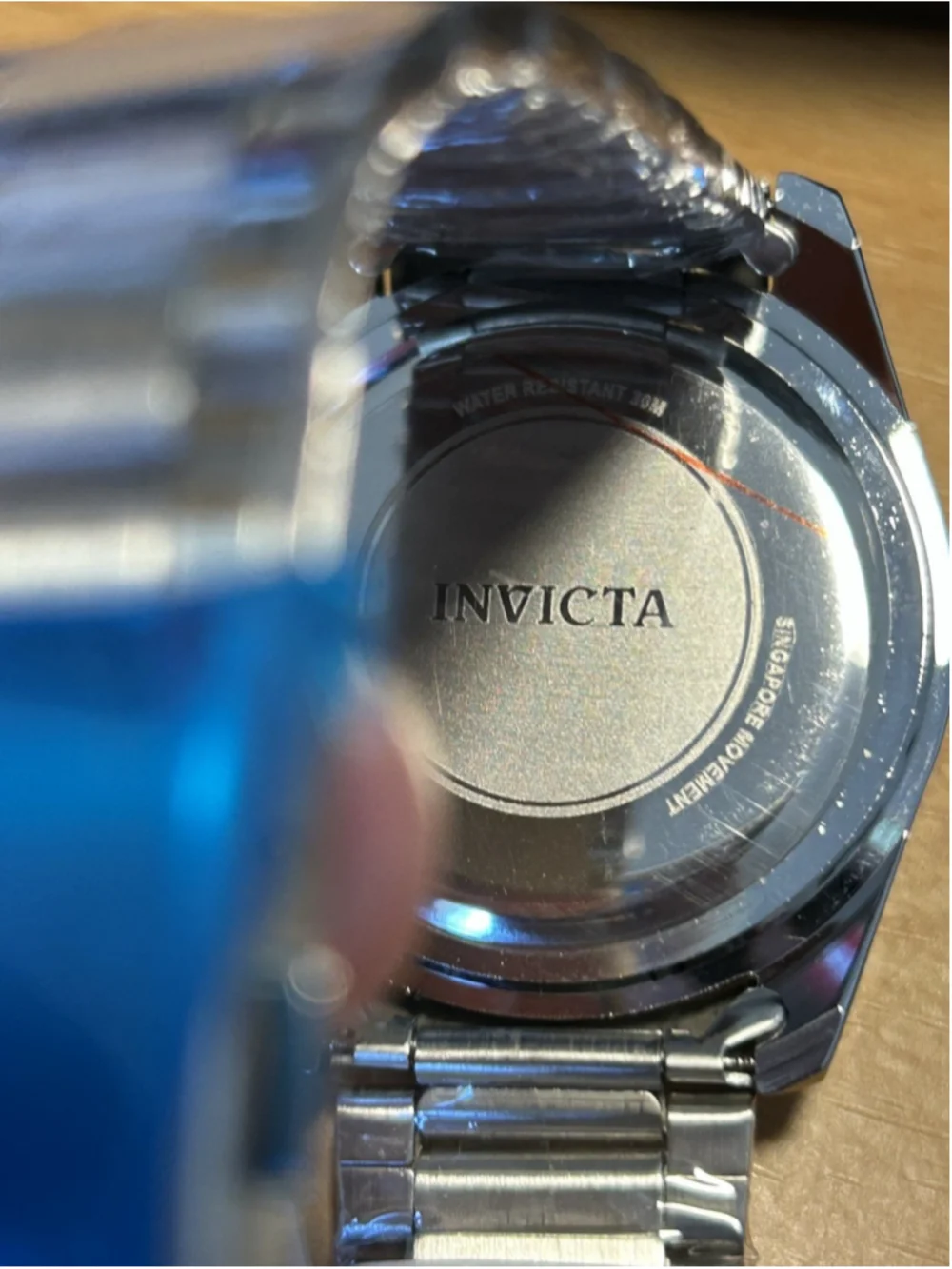 Invicta Men's Watch Model # 69401 Silver Band w/Black Face Analog, Quartz